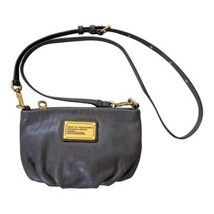 Marc by Marc Jacobs Q Percy Cross-Body Bag Gray Leather Handbag Bag